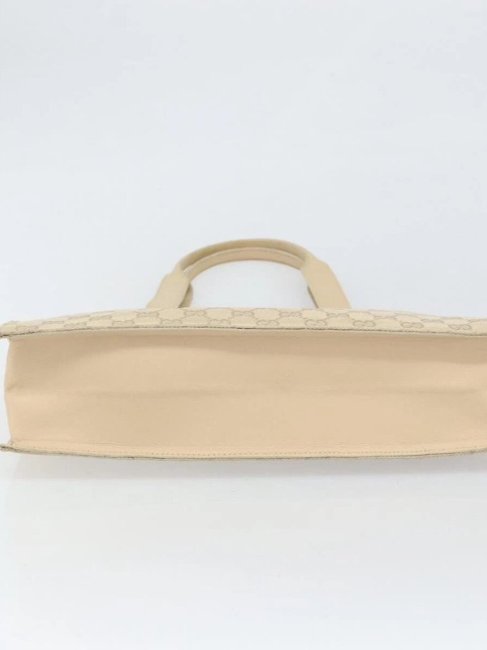 GUCCI GG Canvas Tote Bag Beige Silver 002 1053 Auth 170373 - Picture 5 of 16